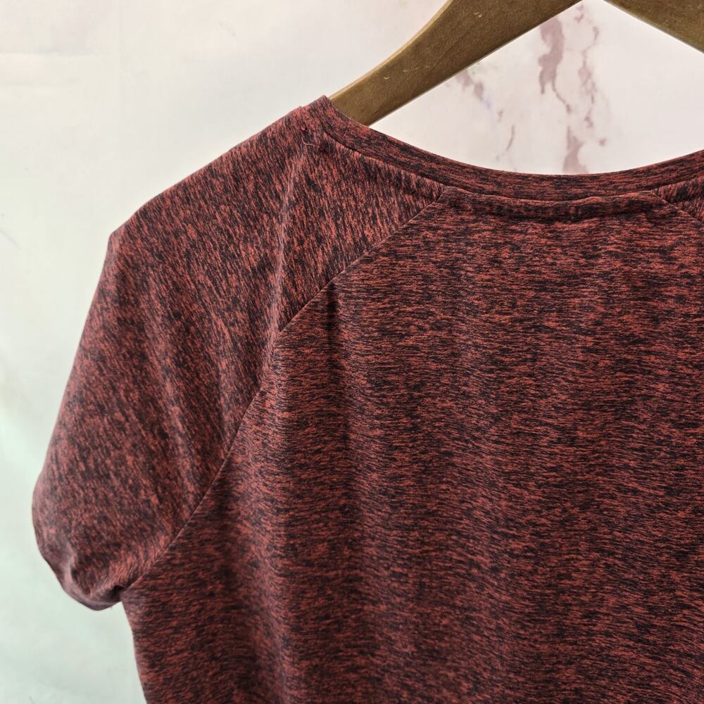 Oiselle Shirt Womens 12 Pink Flyout Short Sleeve Crew Heathered Soft Tee - Picture 6 of 8